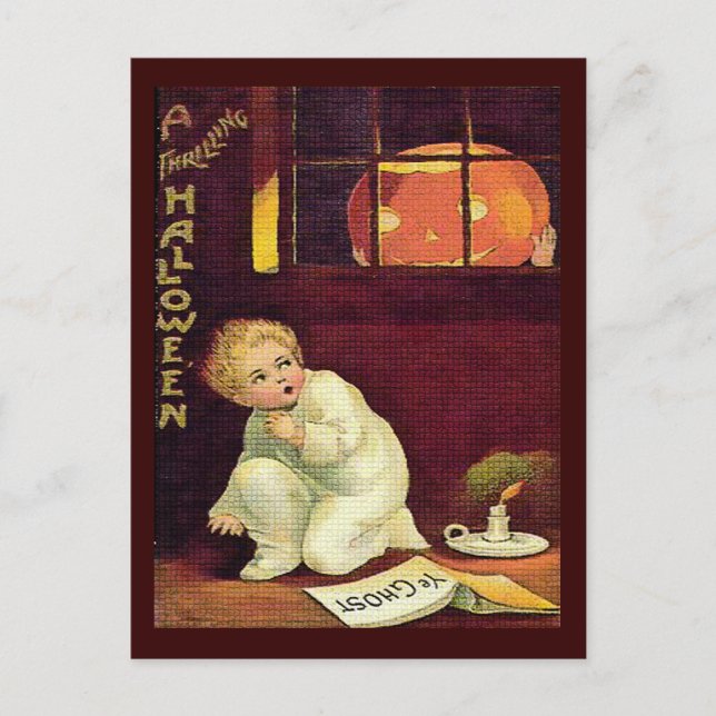 Vintage Thrilling Halloween Postcard (Front)