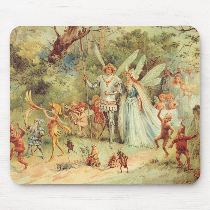 Vintage Marriage of Thumbelina and Prince Mousepad