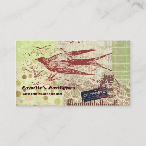 Vintage Thumbelina Collage Profile Card Business Card
