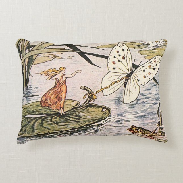 Vintage "Thumbelina” Decorative Pillow (Front)