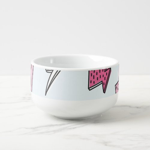 Vintage Thunder Seamless Illustration Soup Mug
