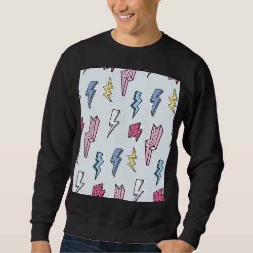 Vintage Thunder Seamless Illustration Sweatshirt
