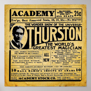 Vintage Thurston The Magician Theater Ad Poster