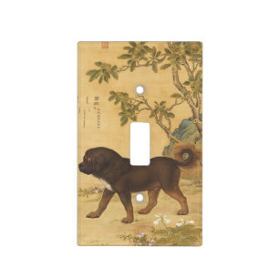 Vintage Tibetan Mastiff Imperial Chinese Art Light Switch Cover