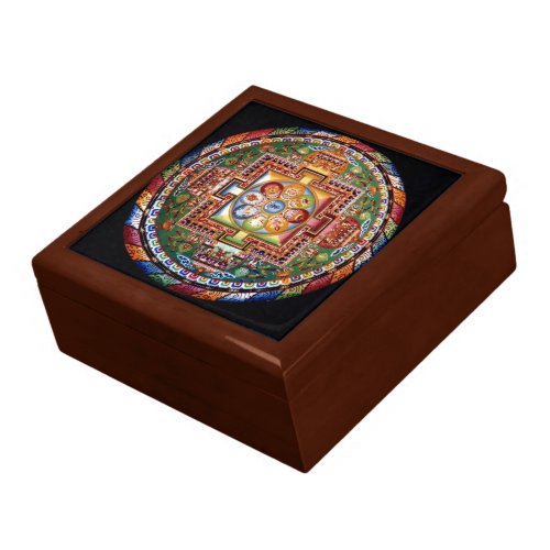 Vintage Tibetan Tantric Buddhism Mandala Jewelry Box