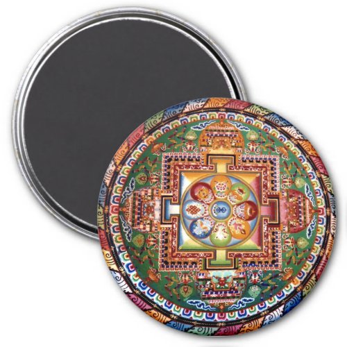 Vintage Tibetan Tantric Buddhism Mandala Magnet