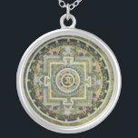 Vintage Tibetan Tantric Buddhism Mandala Thangka Silver Plated Necklace<br><div class="desc">Vintage Tibetan Tantric Buddhism Mandala Thangka Painting of exquisite beauty and profundity is on this necklace pendant jewelry. A meaningful jewelry piece gift to invoke positive energy,  equilibrium,  balance and good luck,  for both women and men. Rare and unique!</div>