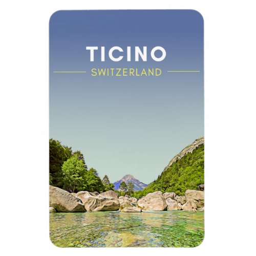Vintage Ticino Switzerland Travel Magnet