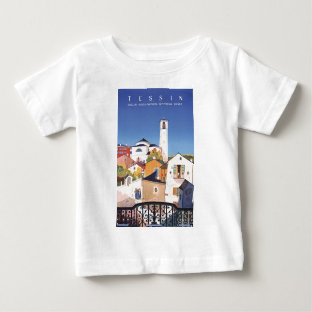 Vintage Ticino Tessin Canton Switzerland Baby T-Shirt (Front)