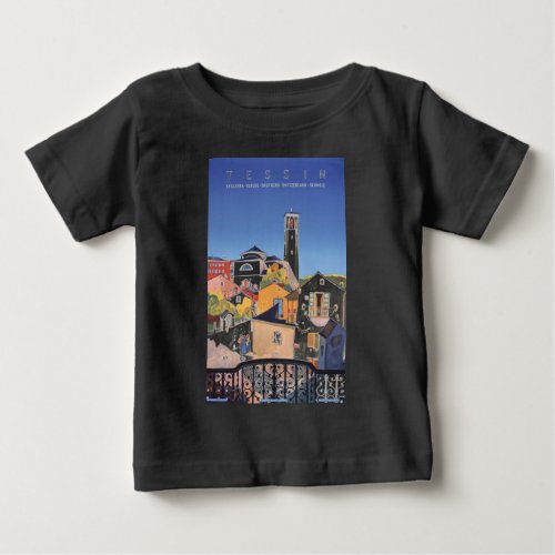 Vintage Ticino Tessin Canton Switzerland Baby T_Shirt