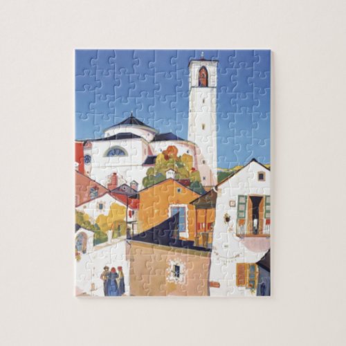 Vintage Ticino Tessin Canton Switzerland Jigsaw Puzzle