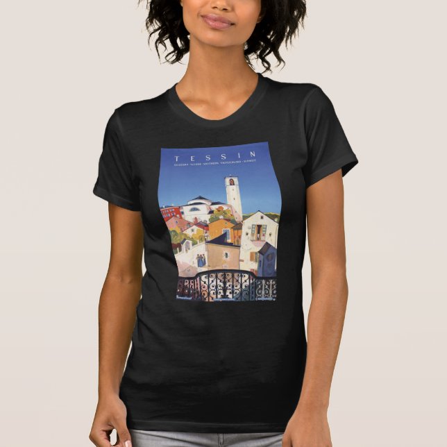 Vintage Ticino Tessin Canton Switzerland T-Shirt (Front)