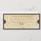 Vintage Ticket Invitation | Zazzle