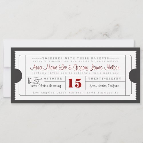 Vintage Ticket Invitation