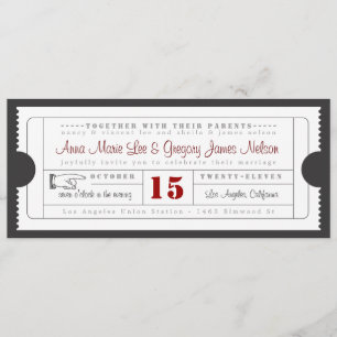 Vintage Ticket Invitation