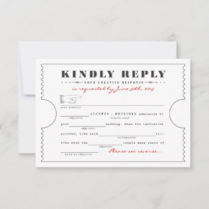 Vintage Ticket Libs Response Card
