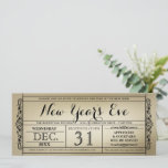 Vintage Ticket New Year's Eve Party Invitations<br><div class="desc">Trendy and vintage style ticket New Year's Eve invitations ready for your custom touch.</div>