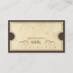 Vintage Ticket - Punch Card Escort Card at Zazzle