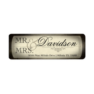 Vintage Ticket Return Address Label
