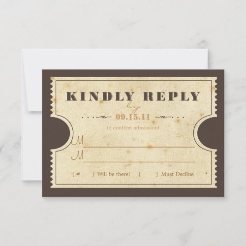 Vintage Ticket RSVP