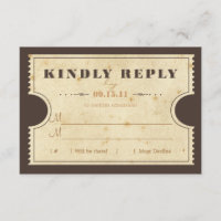 Vintage Ticket RSVP