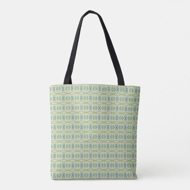 Vintage Ticking Tote Bag (Back)