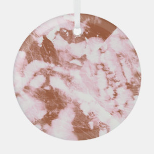 Vintage Tie Dye: Watercolor Print Glass Ornament