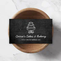 vintage bakery business cards