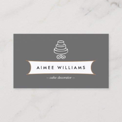 VINTAGE CAKE LOGO III for Bakery, Cafe, Catering Business Card