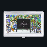 Vintage Tiffany Stained Glass Wisteria Floral Art Business Card Case<br><div class="desc">Vintage Tiffany Stained Glass Wisteria Flowers Floral Art Nouveau for your personalization. Great for a professional gardener, a personal calling card, floral shop, florists, spa, massage, boutique, wedding planner, salon... and more. Personalize it with your own info or customize it further if you need to add text, change the layout,...</div>