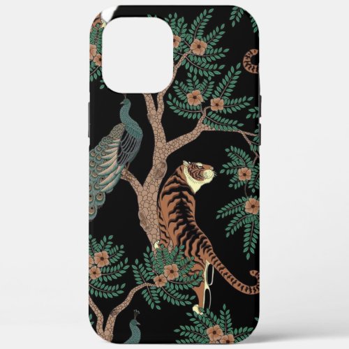 Vintage tiger and peacock Case_Mate iPhone 12 Pro Max Case