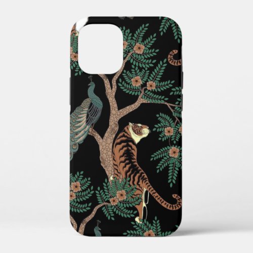 Vintage tiger and peacock Case_Mate iPhone 12 Mini Case