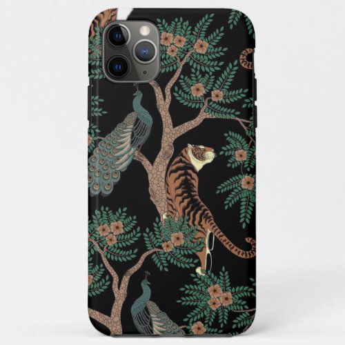 Vintage tiger and peacock Case_Mate iPhone 11 Pro Max Case