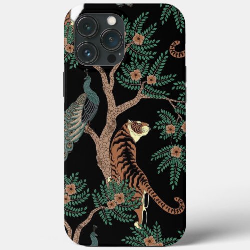 Vintage tiger and peacock Case_Mate iPhone 13 Pro Max Case