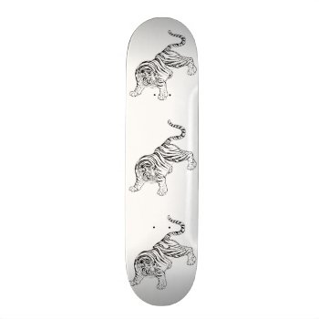 Vintage Tiger Asian Culture Skateboard by YLGraphics at Zazzle