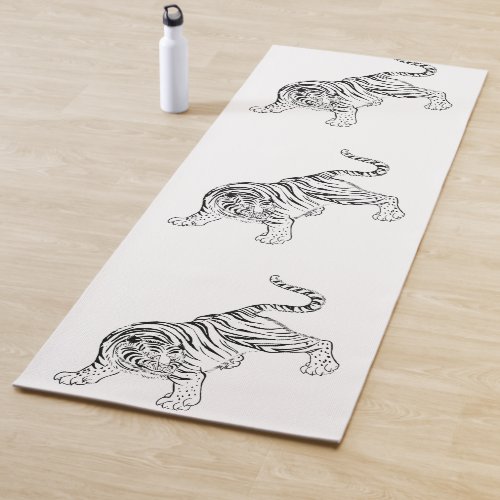 Vintage Tiger Asian Culture Yoga Mat