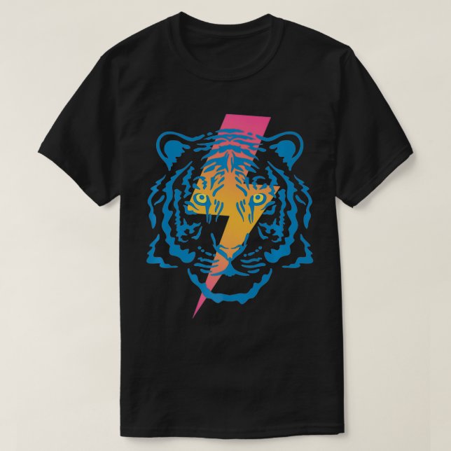 Vintage Tiger Bolt Of Lightning Chinese New Year O T-Shirt (Design Front)