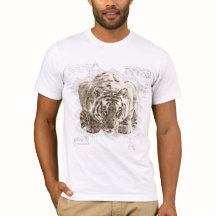 Vintage Tiger Da Vinci Sketch Style