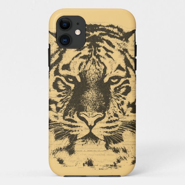 Vintage Tiger Face Case-Mate iPhone Case (Back)