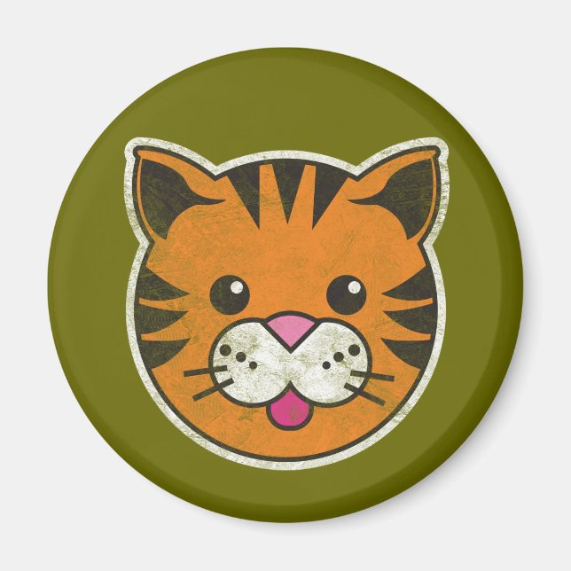 Vintage Tiger Magnet (Front)