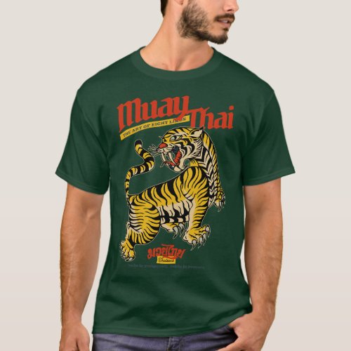 Vintage Tiger Muay Thai Tattoo T_Shirt
