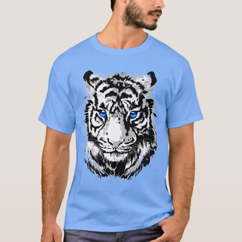 Vintage Tiger Retro Tiger White Tiger T_Shirt