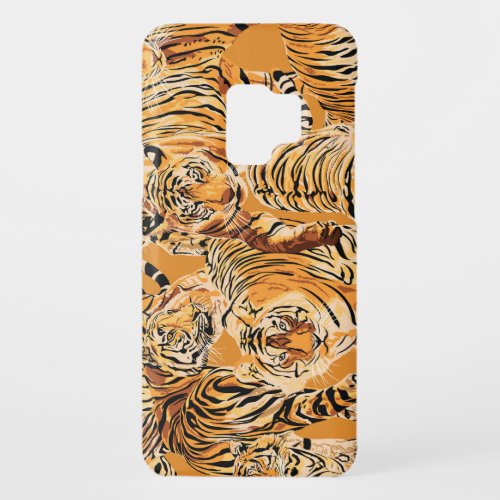 Vintage Tiger Safari Wildlife Pattern Case_Mate Samsung Galaxy S9 Case