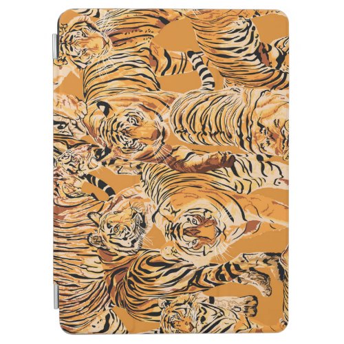 Vintage Tiger Safari Wildlife Pattern iPad Air Cover