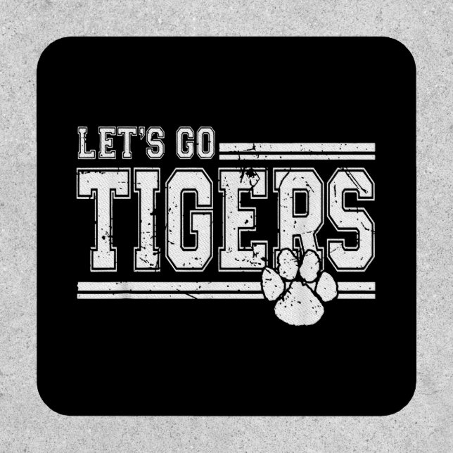 Vintage Tigers School Sports Name Retro Patch (Front)