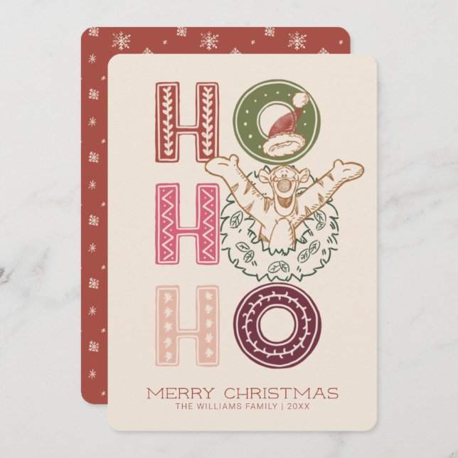 Vintage Tigger | Merry Christmas  Invitation (Front/Back)