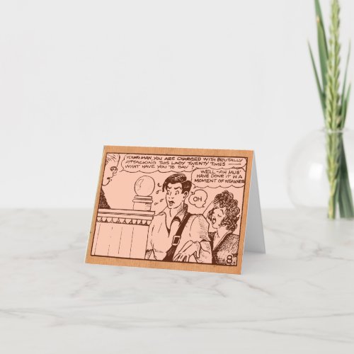 Vintage Tijuana Bible Folded Note Card