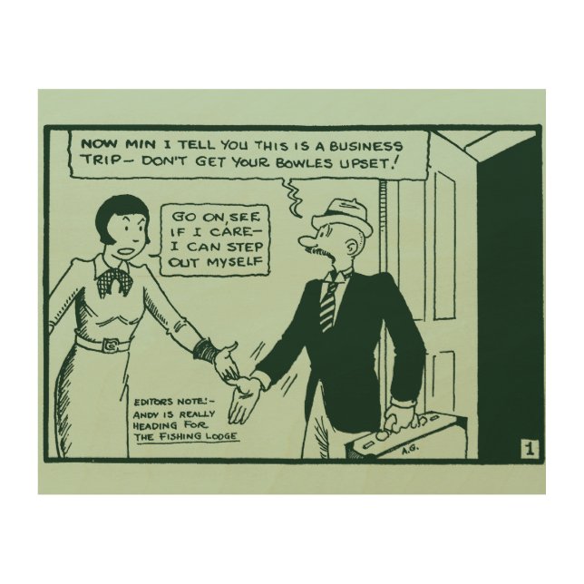 Vintage “Tijuana Bible”  Wood Wall Art (Front)