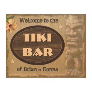 Vintage Tiki Bar Sign with Your Name(s)