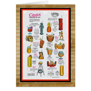 Vintage Tiki menu art! Cards